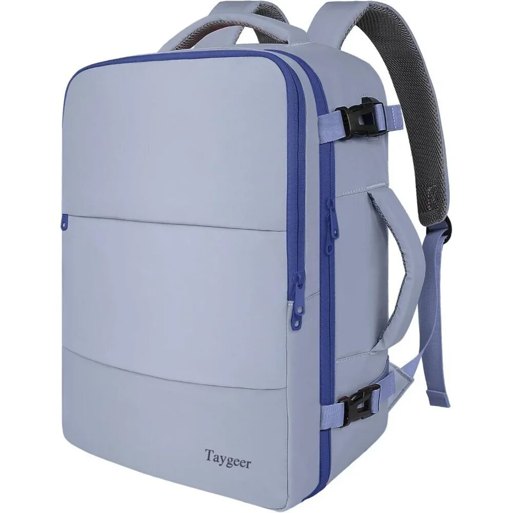 Taygeer Women's Quartz Blue Travel Backpack Carry On 15.6inch Laptop Backpack